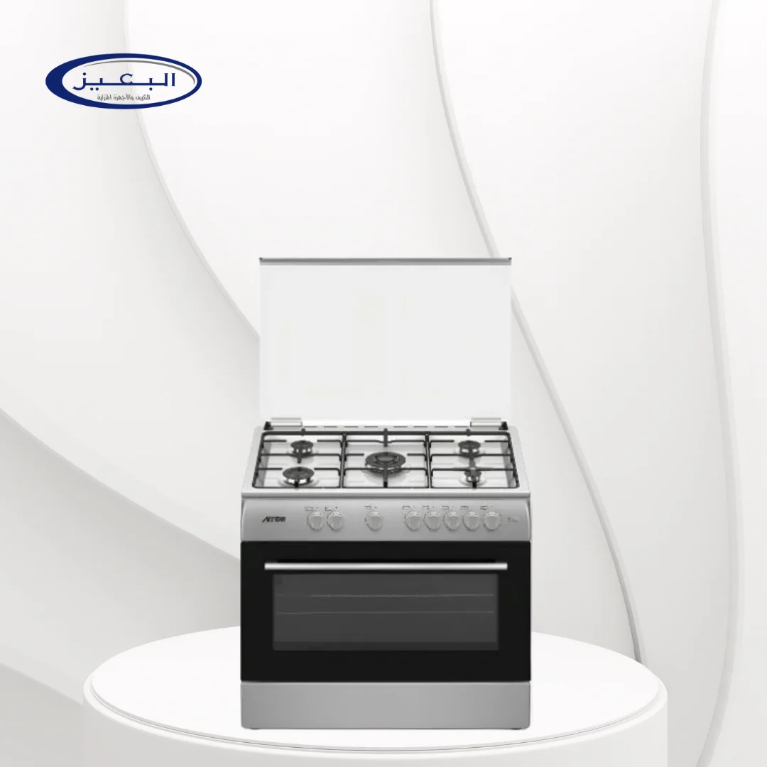 فرن ارو غاز 5 شعلات أمان كامل مع مروحة – 90_60 سم – ستيل RO-9060GSKS-CF فرن ارو غاز 5 شعلات أمان كامل مع مروحة – 90*60 سم – ستيل RO-9060GSKS-CF - الصورة 1