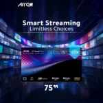 ⁦تلفزيون ARRQW ‎75‎ بوصة QLED بدقة ‎4K‎، نظام Google TV 5.0، مزود بتقنية Dolby Vision/Atmos وتحديث 120 هرتز | RO-75LCQ120⁩ - الصورة ⁦5⁩