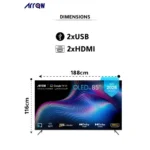 ⁦تلفزيون ARRQW ‎85‎ بوصة QLED بدقة ‎4K‎، نظام Google TV 5.0، مزود بتقنية Dolby Vision/Atmos وتحديث 120 هرتز | RO-85LCQ120⁩ - الصورة ⁦6⁩