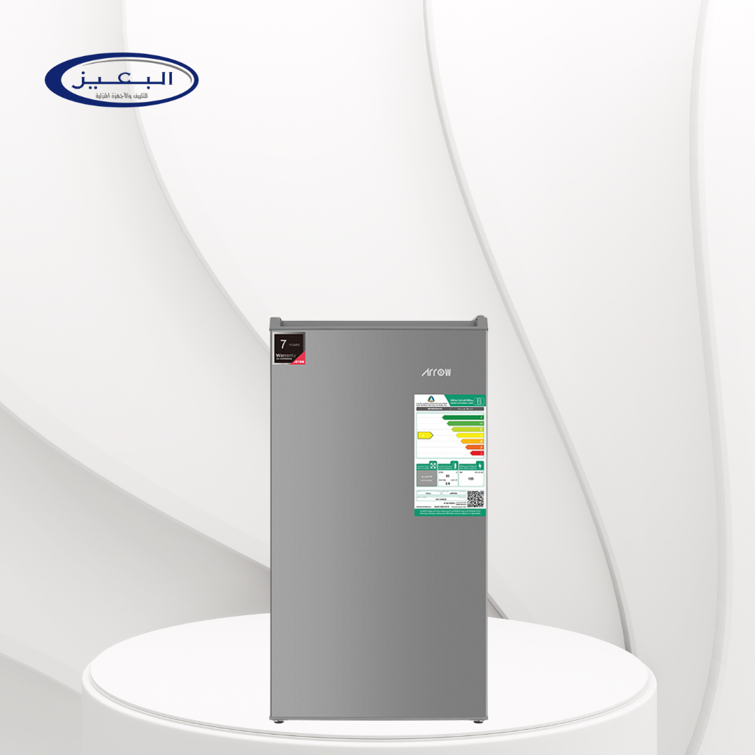 ثلاجة ARROW ذات باب واحد بنظام Defrost، سعة 83 لتر، باللون الفضي، موديل RO-130RDS (2) ثلاجة ARROW ذات باب واحد بنظام Defrost، سعة 83 لتر، باللون الفضي، موديل RO-130RDS - الصورة 1