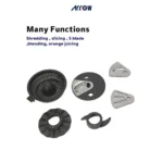 ⁦محضر طعام سعة 2.4 لتر - أسود/رمادي غامق | قوة وأداء مثالي | رقم الموديل RO-07FPD⁩ - الصورة ⁦5⁩