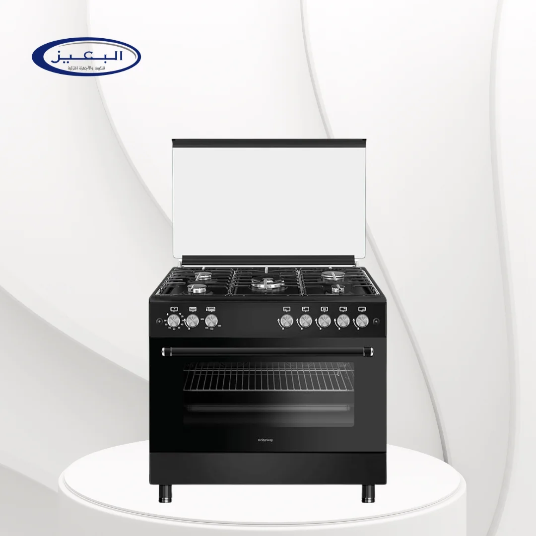 SWFC9605-TIMSF9H.webp Starway Gas Oven 60x90cm 5 Burners Black - Image 1