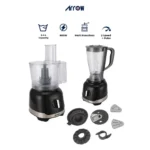 2.4L Food Processor - Black/Dark Gray | Powerful and Optimal Performance | Model Number RO-07FPD - Image 4